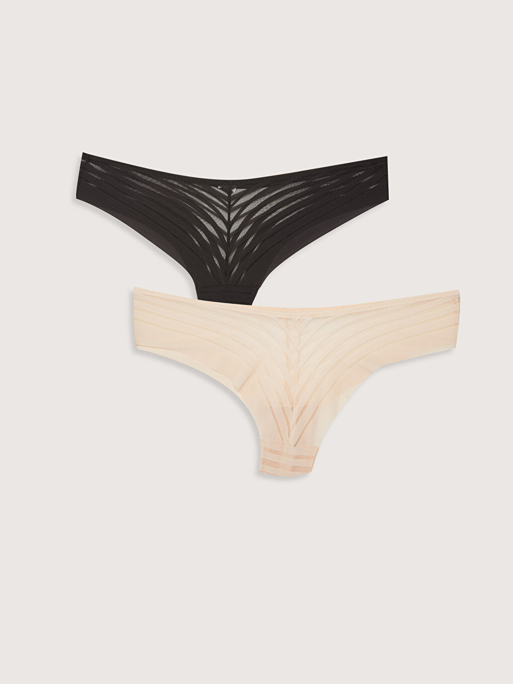 Striped Thong Panties 2 Pack