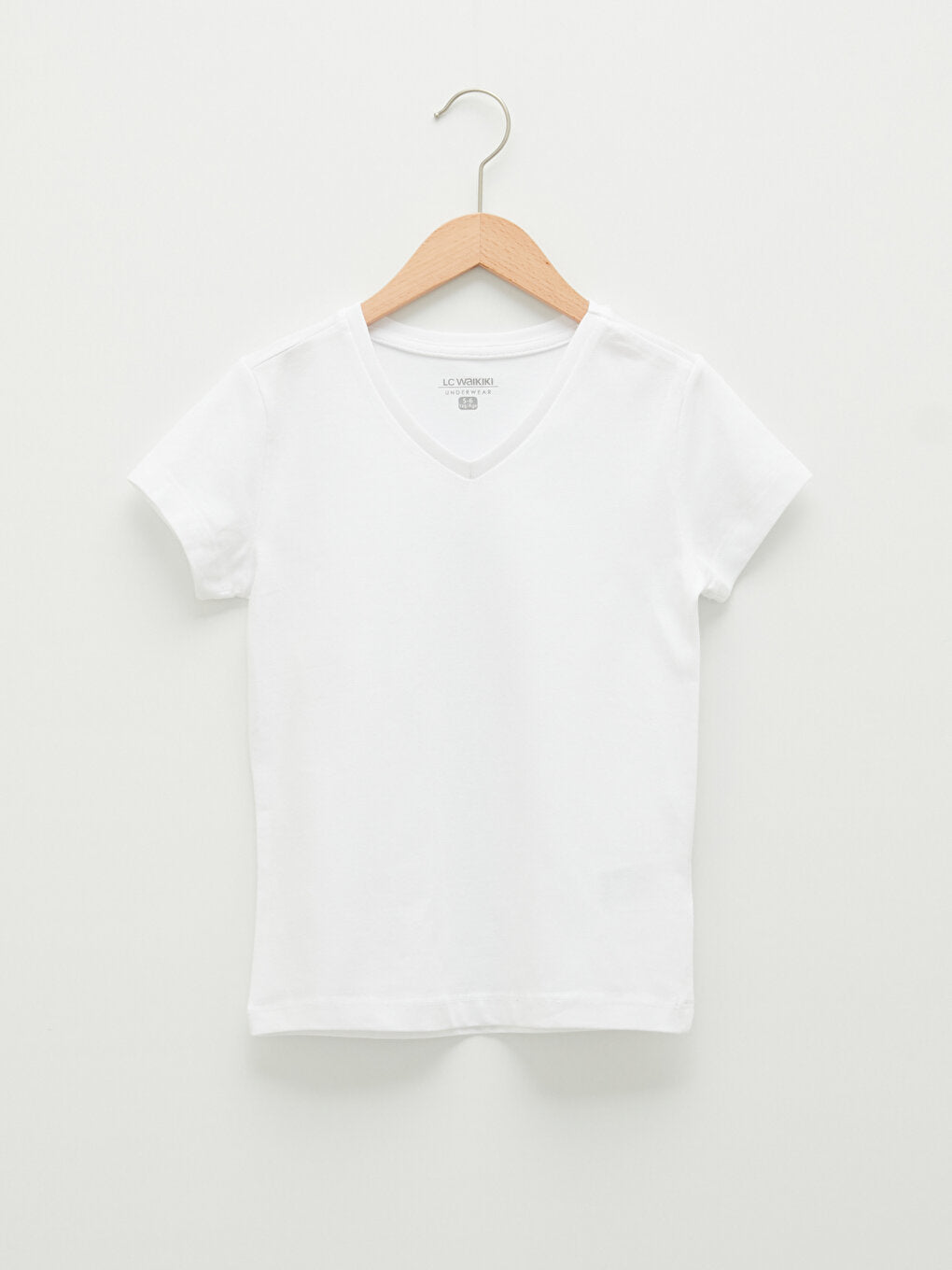 V-Neck Basic Short Sleeve Boy's Undershirt