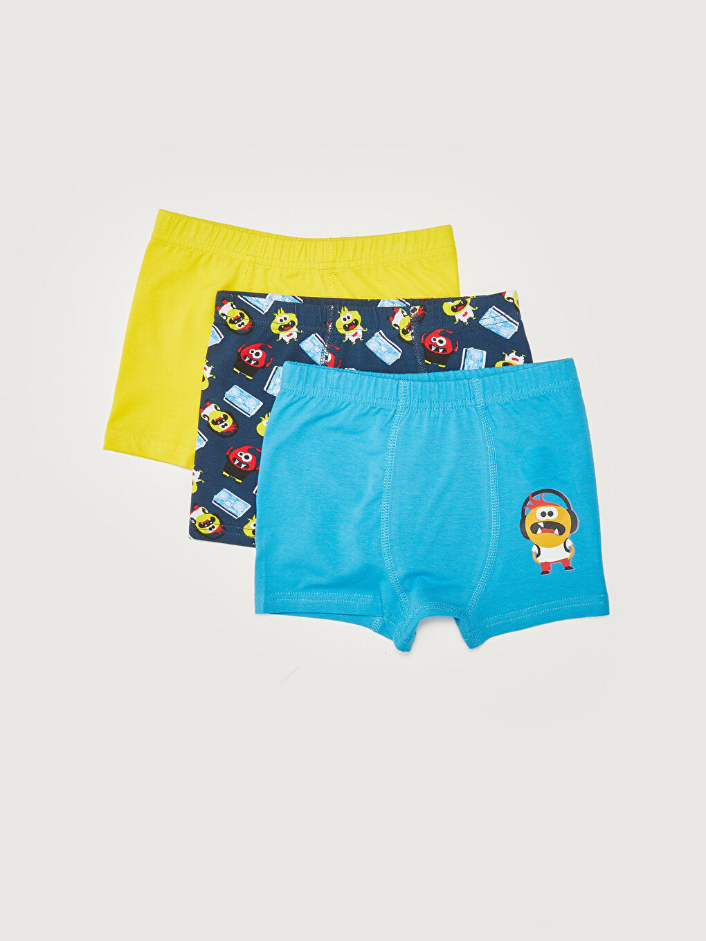 Printed Cotton Boys' Boxer 3-Piece