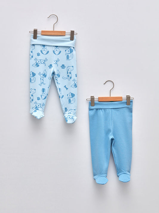 Baby Boy Trousers with Elastic Waist, 2-Piece