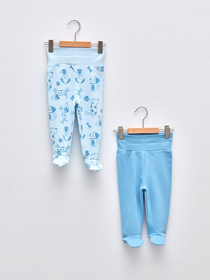 Baby Boy Trousers with Elastic Waist, 2-Piece