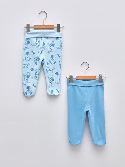 Baby Boy Trousers with Elastic Waist, 2-Piece