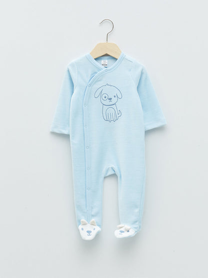 Crew Neck Long Sleeve Baby Boy Jumpsuit