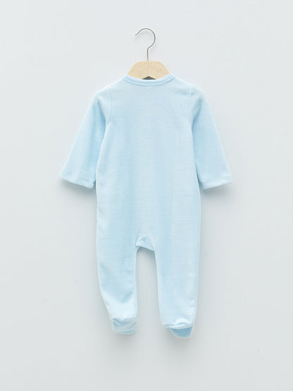 Crew Neck Long Sleeve Baby Boy Jumpsuit