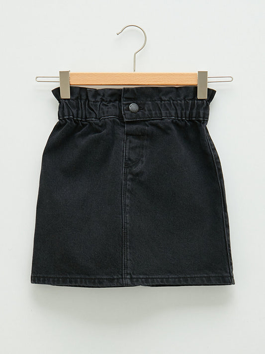 Girls' Jean Skirt with Elastic Waist