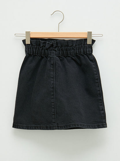 Girls' Jean Skirt with Elastic Waist