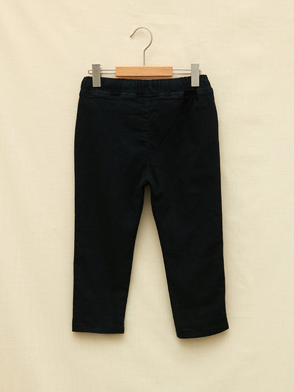 Basic Baby Boy Jean Trousers with Elastic Waist