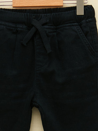 Basic Baby Boy Jean Trousers with Elastic Waist