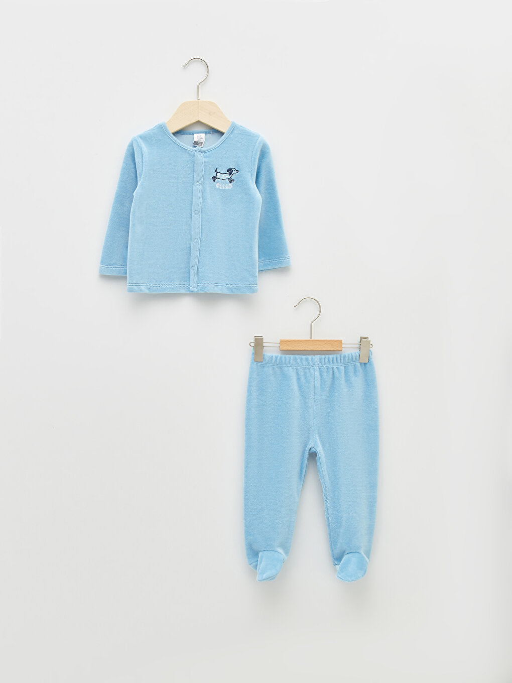 Crew Neck Long Sleeve Baby Boy Cardigan and Trousers 2-Piece Set