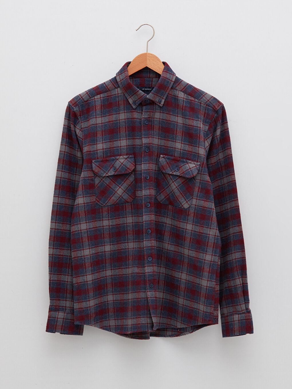 Regular Fit Long Sleeve Plaid Men's Lumberjack Shirt Jacket