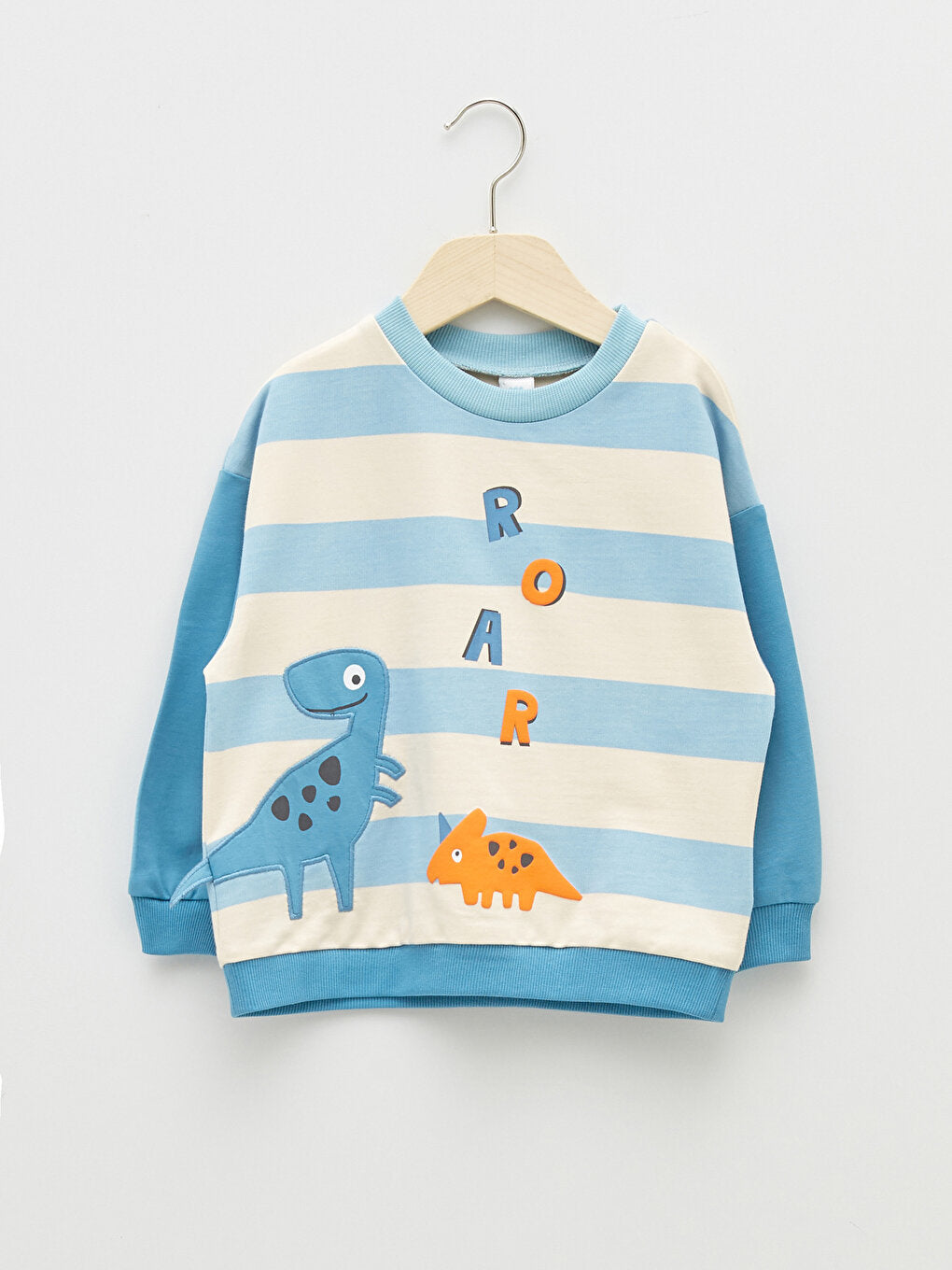 Crew Neck Printed Long Sleeve Baby Boy Sweatshirt