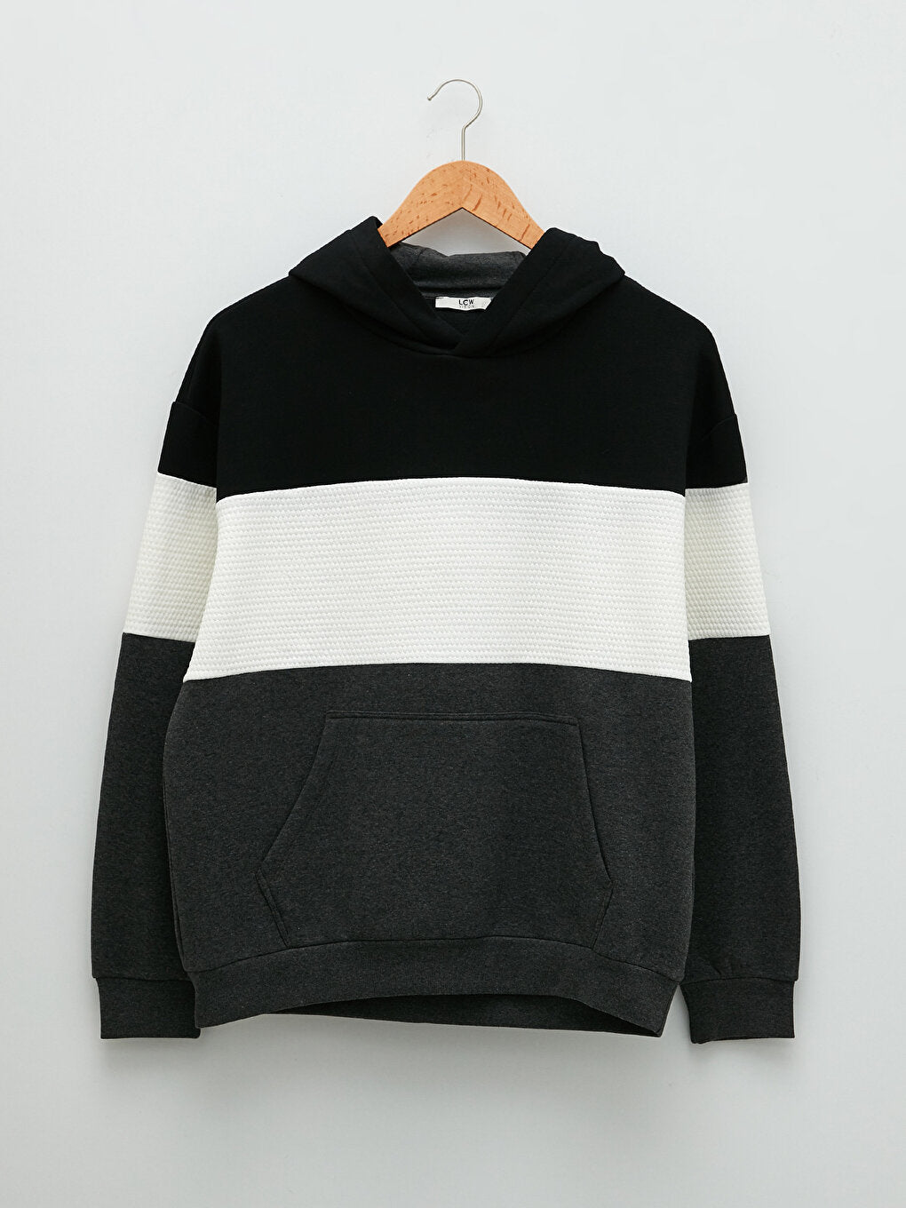 Men's Long Sleeve Color Block Hoodie