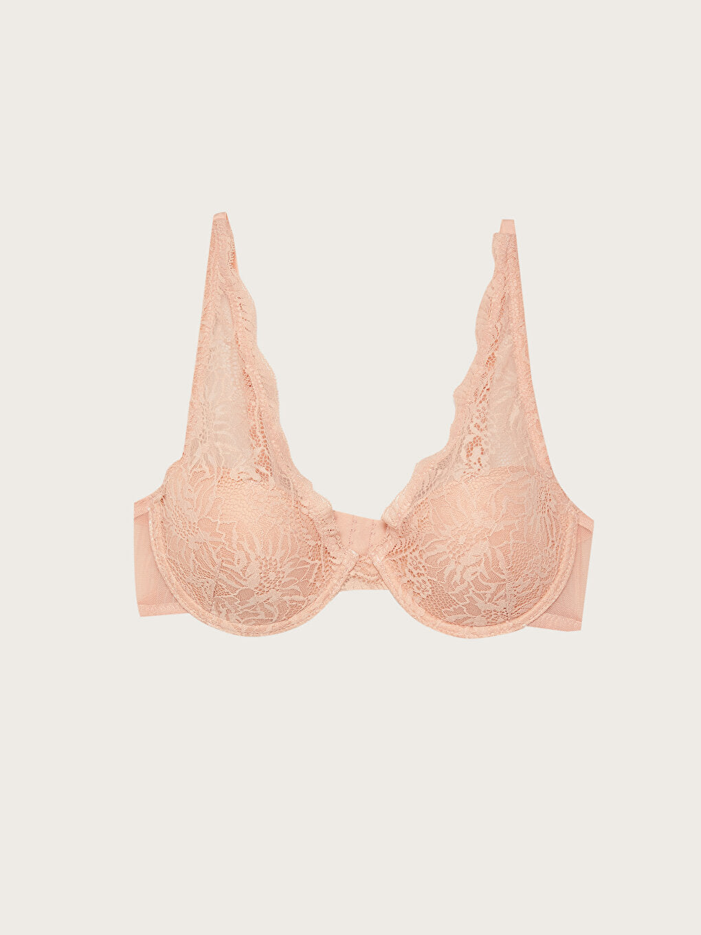 Underwire Lace Detailed T-Shirt Bra