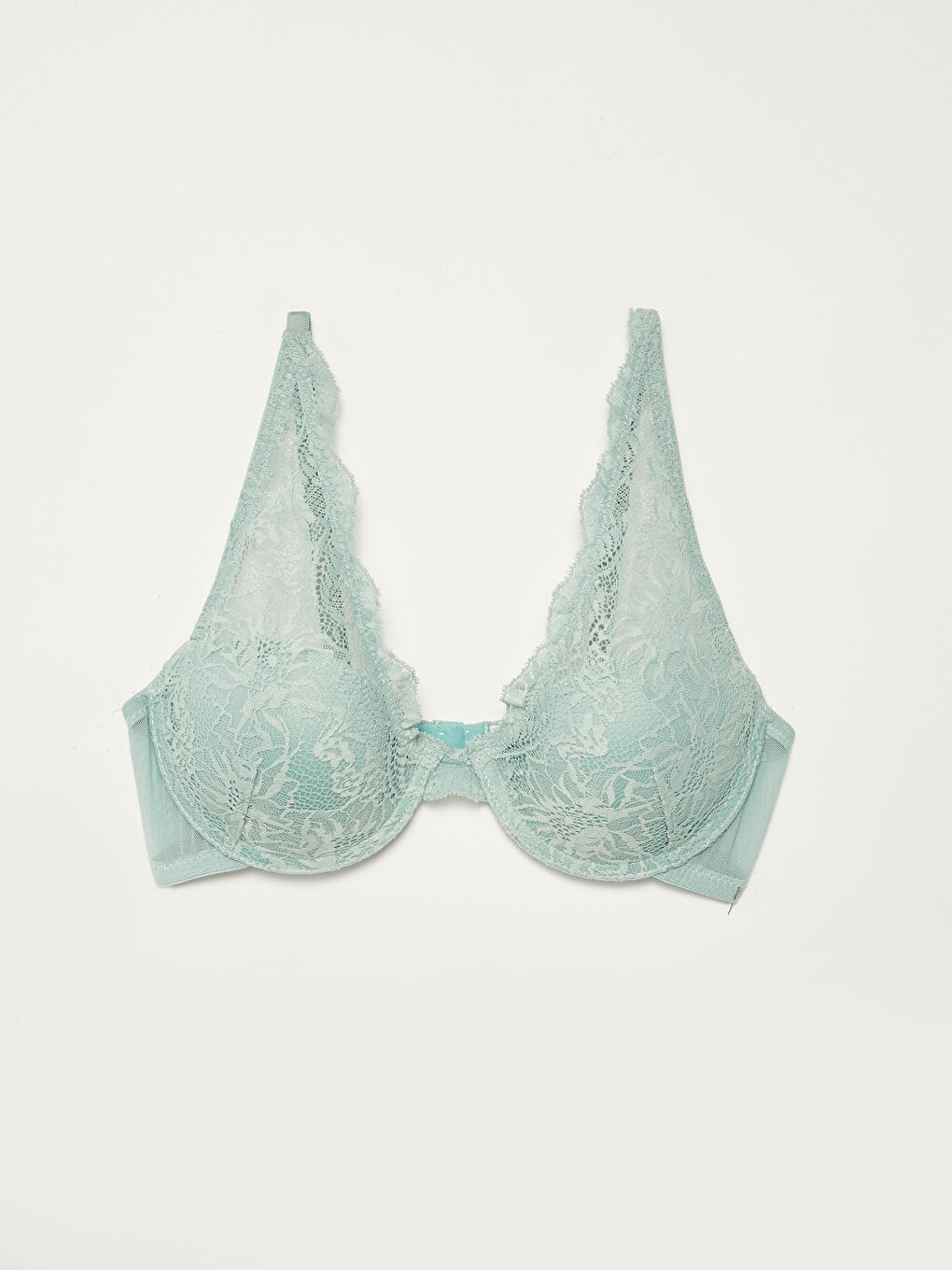 Underwire Half Padded Lace Detailed T-Shirt Bra