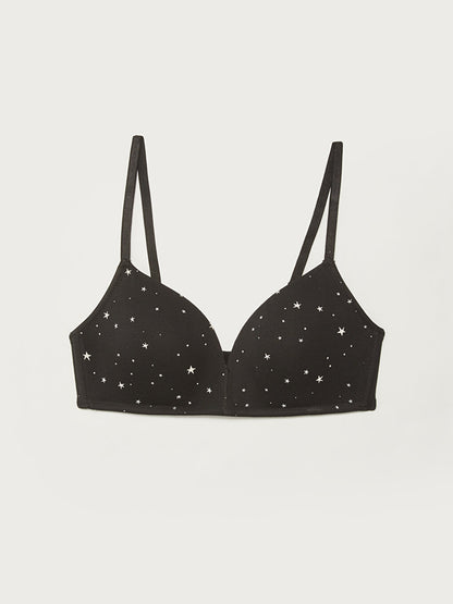 Star Patterned Cotton Bra