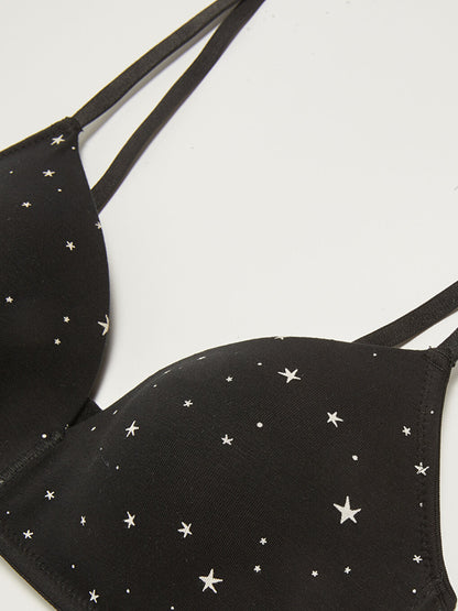 Star Patterned Cotton Bra