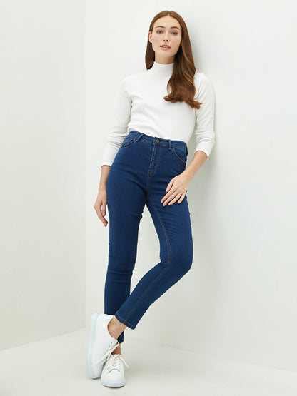 Skinny Fit Women's Rodeo Jean Trousers with Pocket Detail