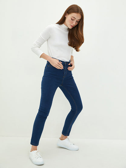 Skinny Fit Women's Rodeo Jean Trousers with Pocket Detail