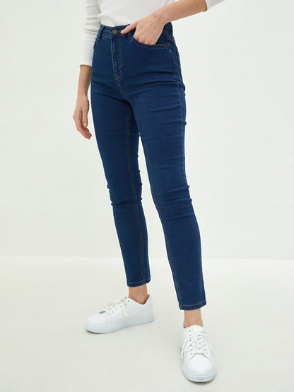 Skinny Fit Women's Rodeo Jean Trousers with Pocket Detail