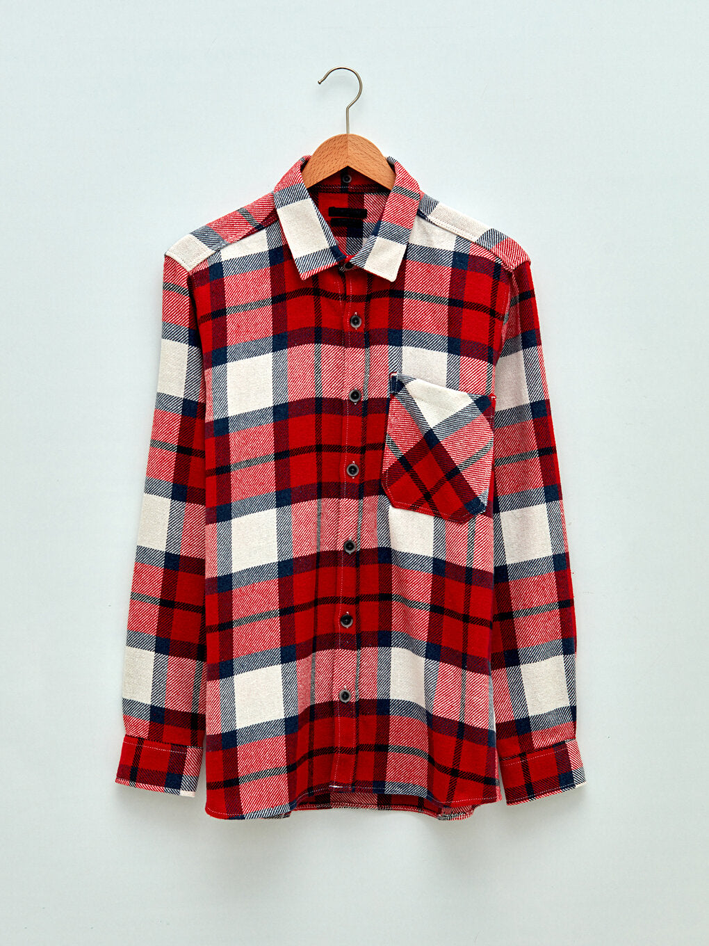 Regular Fit Long Sleeve Plaid Men's Lumberjack Shirt Jacket