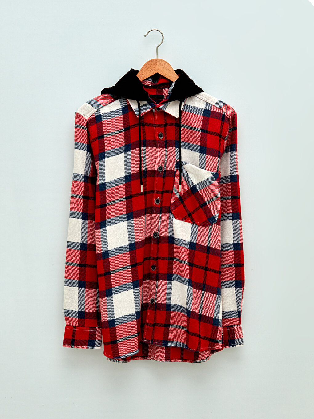 Regular Fit Long Sleeve Plaid Men's Lumberjack Shirt Jacket