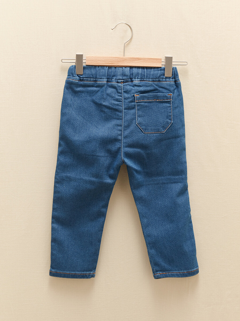 Printed Baby Boy Jean Trousers with Elastic Waist