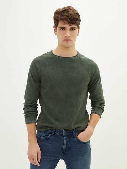 Crew Neck Long Sleeve Thin Men's Knitwear Sweater