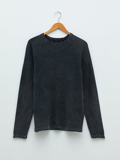 Crew Neck Long Sleeve Thin Men's Knitwear Sweater