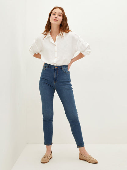 Skinny Fit Women's Rodeo Jean Trousers with Pocket Detail