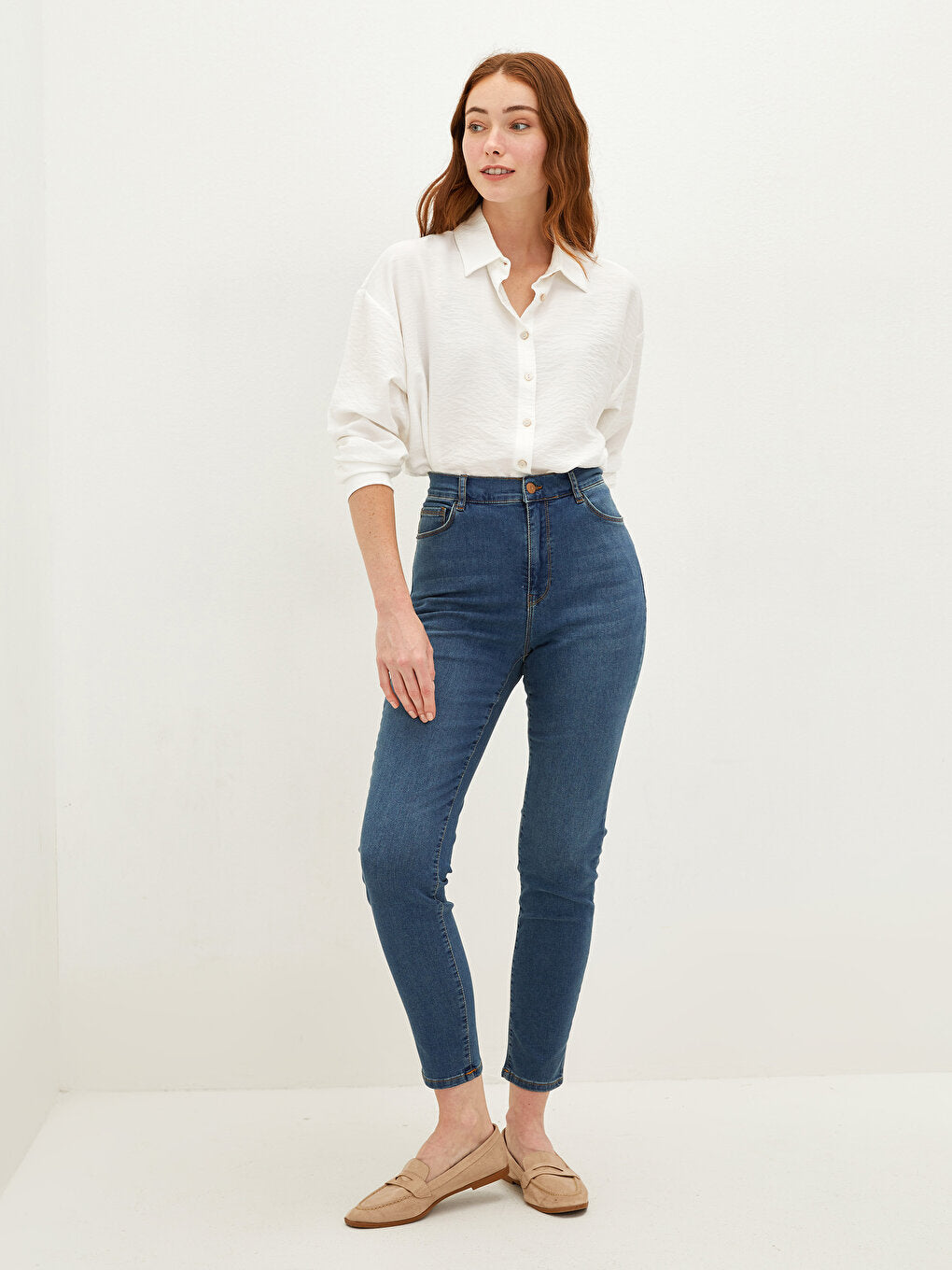 Skinny Fit Women's Rodeo Jean Trousers with Pocket Detail