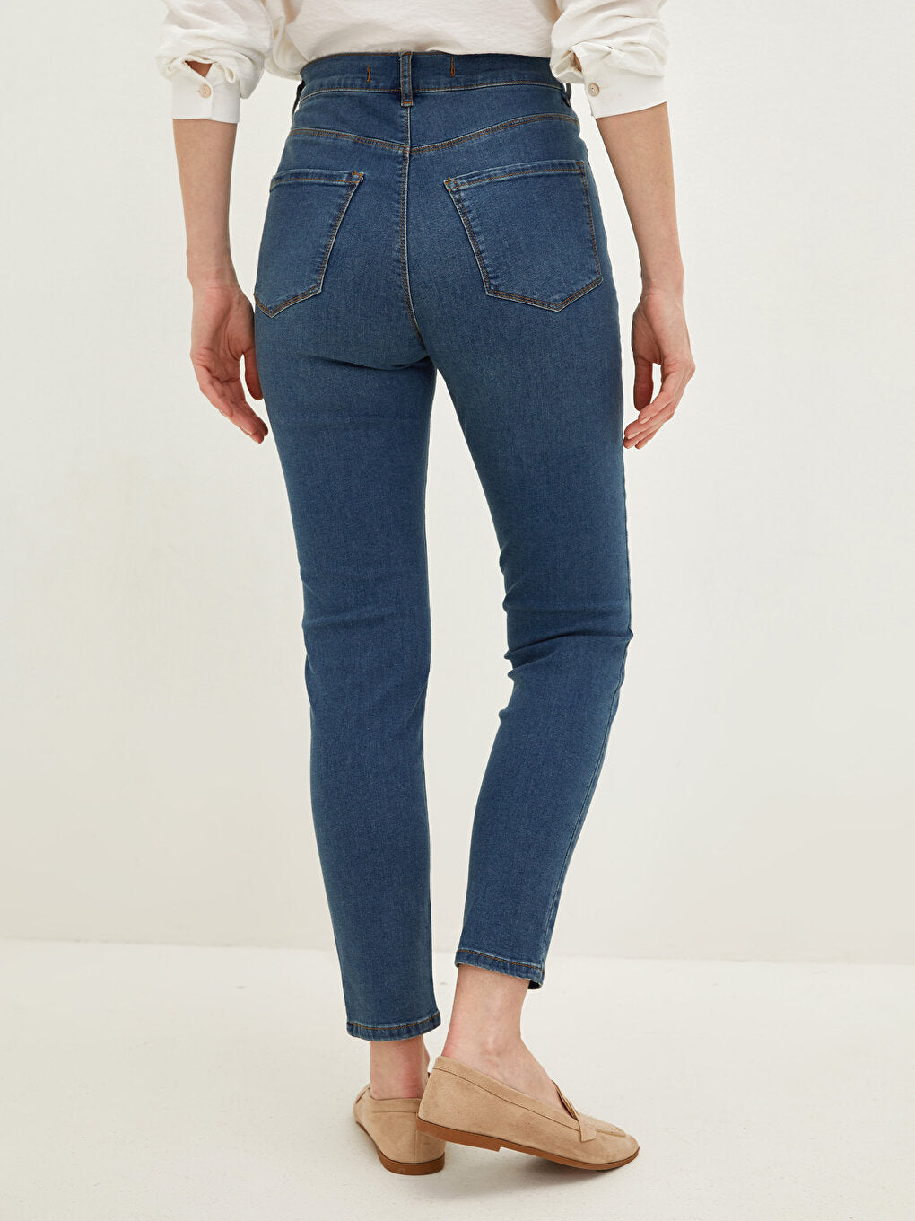 Skinny Fit Women's Rodeo Jean Trousers with Pocket Detail