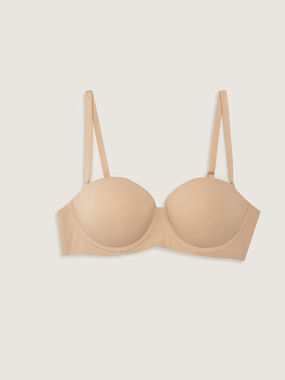 Underwire Plain Half Padded Bra