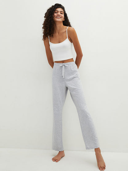 Plain Women's Pajama Bottom with Elastic Waist