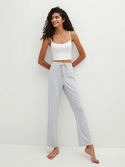 Plain Women's Pajama Bottom with Elastic Waist