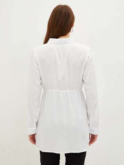 Viscose Maternity Shirt Tunic with Tie Waist Detail