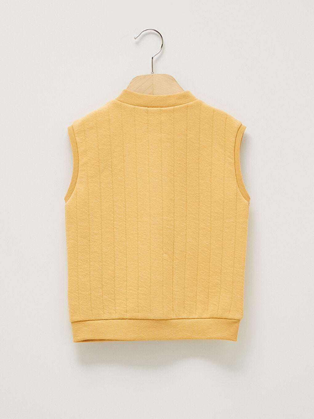 Crew Neck Self Patterned Baby Boy Vest