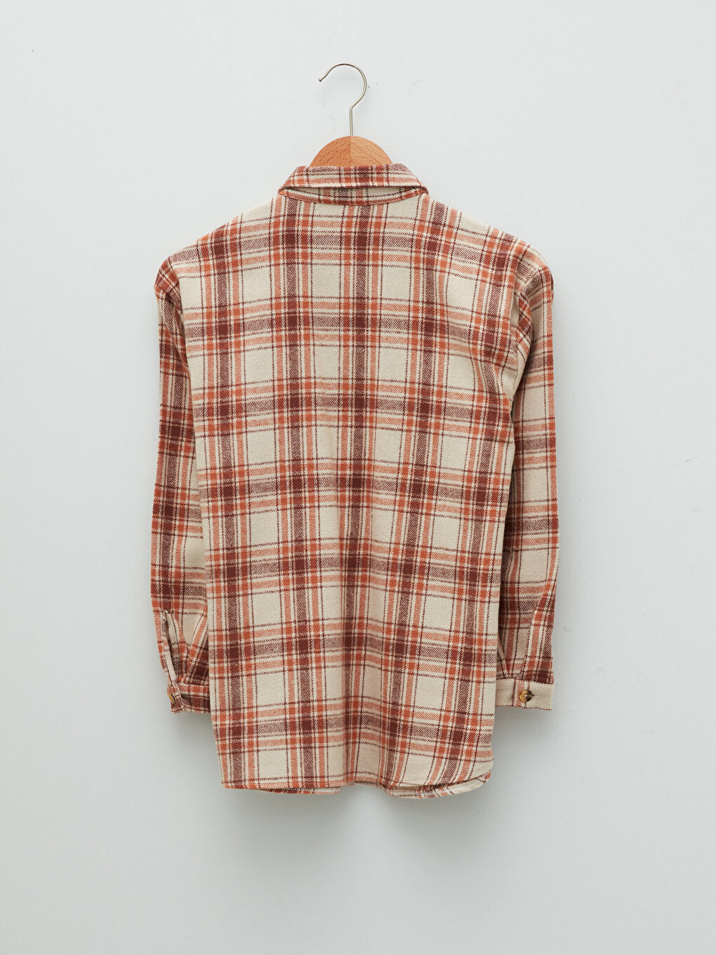 Plaid Long Sleeve Gabardine Girl's Shirt