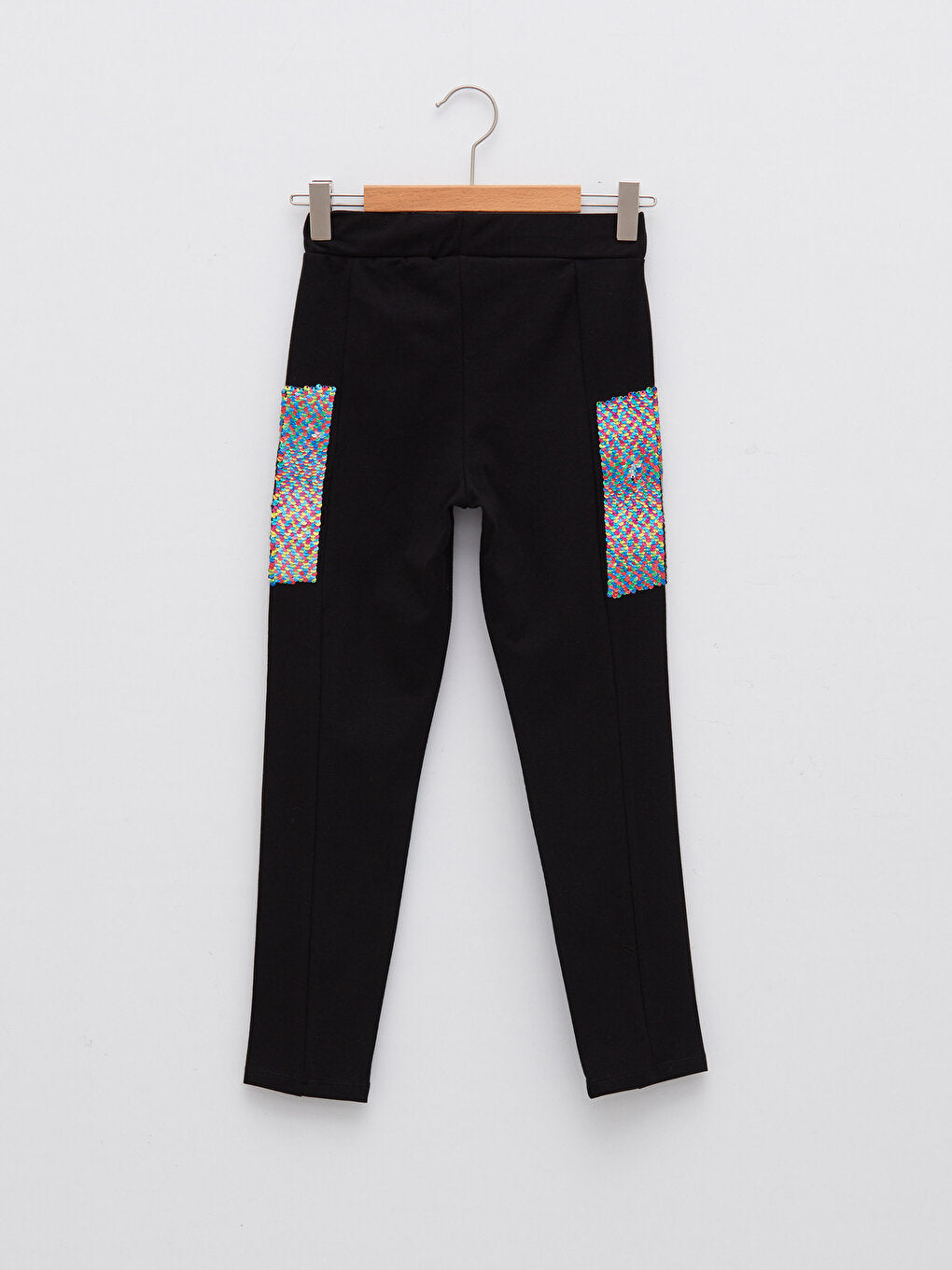 Sequined Girls' Sweatpants with Elastic Waist