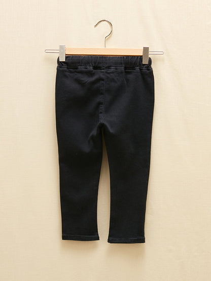 Basic Baby Boy Jean Trousers with Elastic Waist