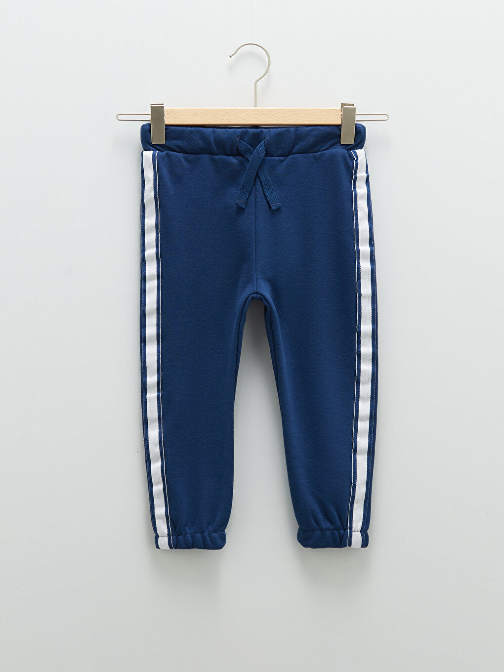 Baby Boy Tracksuit Bottom with Elastic Waist and Side Stripe Detail