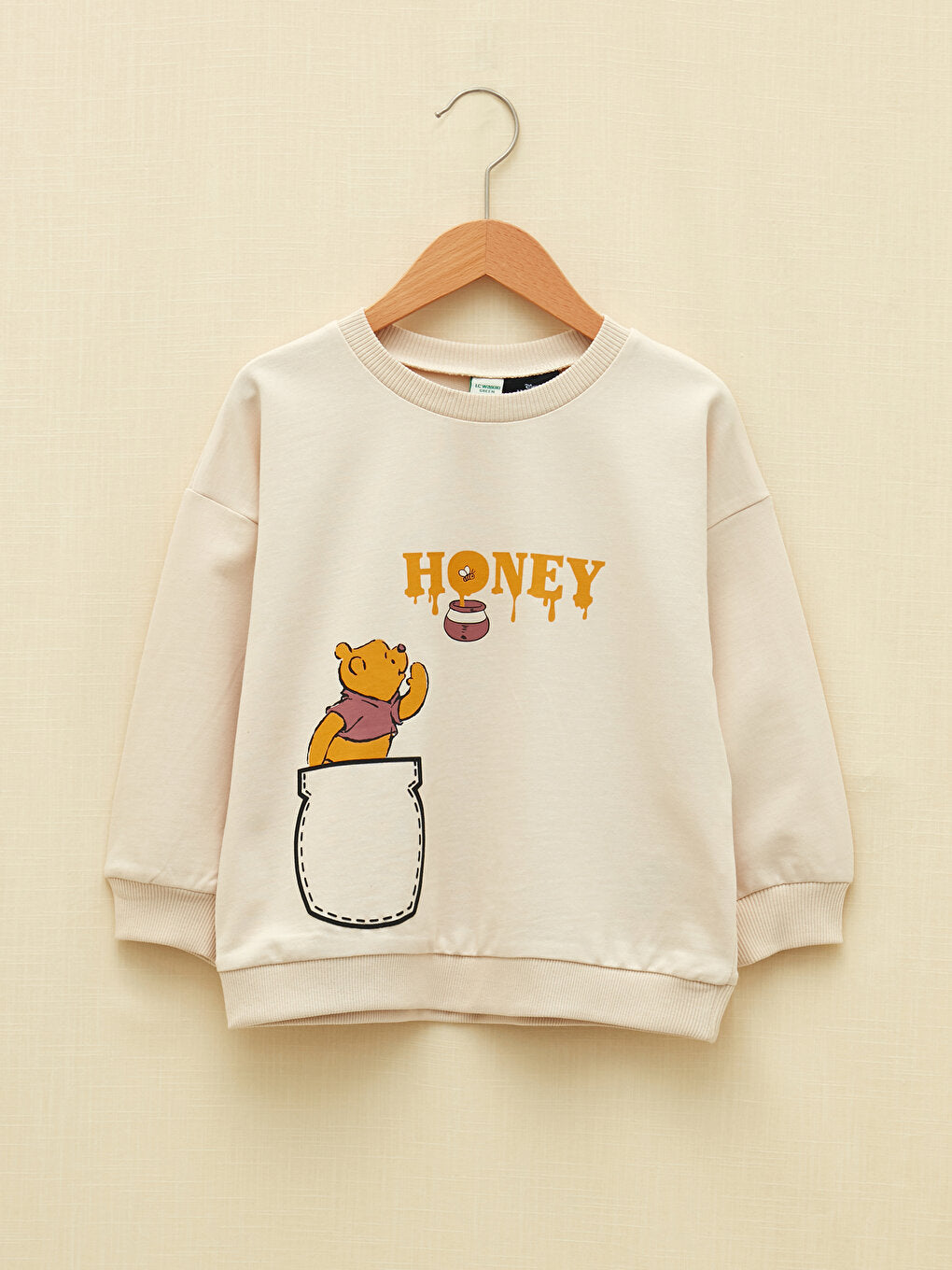 Crew Neck Long Sleeve Winnie the Pooh Printed Organic Cotton Baby Boy Sweatshirt and Trousers 2-pack