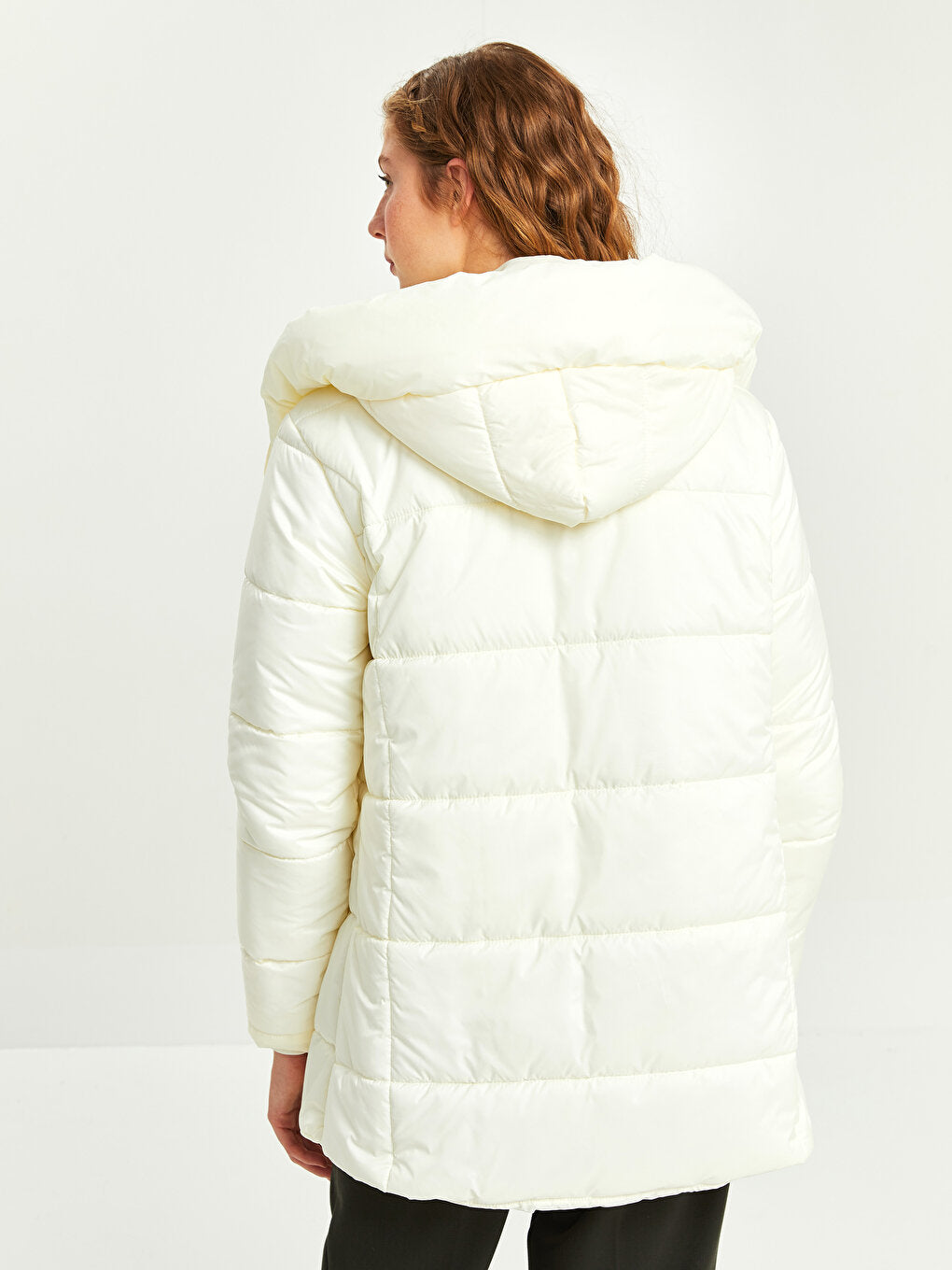 Women's Hooded Plain Puffer Coat