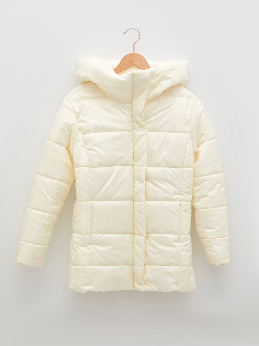 Women's Hooded Plain Puffer Coat