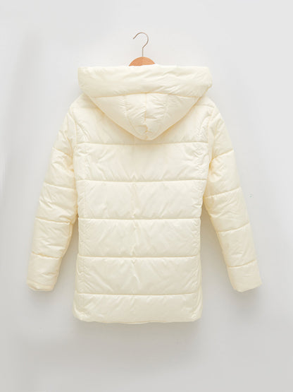 Women's Hooded Plain Puffer Coat