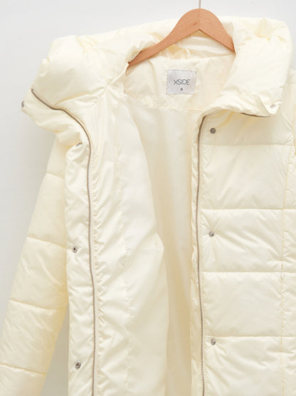 Women's Hooded Plain Puffer Coat