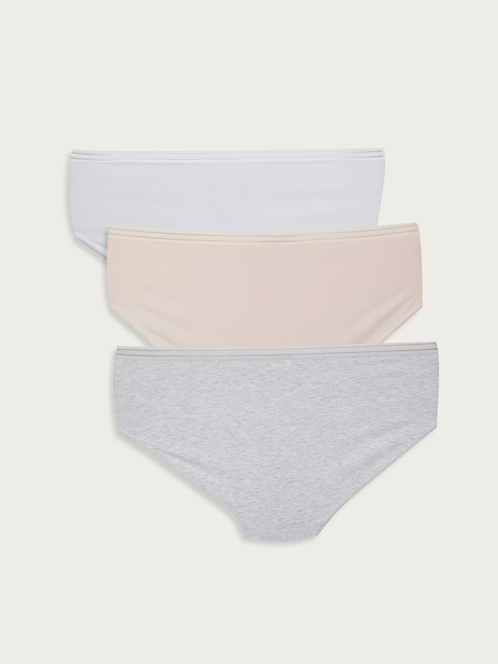 Plain Cotton Hipster Panties 3 Pack