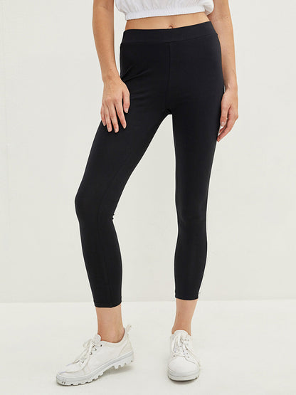 Women's Leggings with Elastic Waist and Stripe Detail