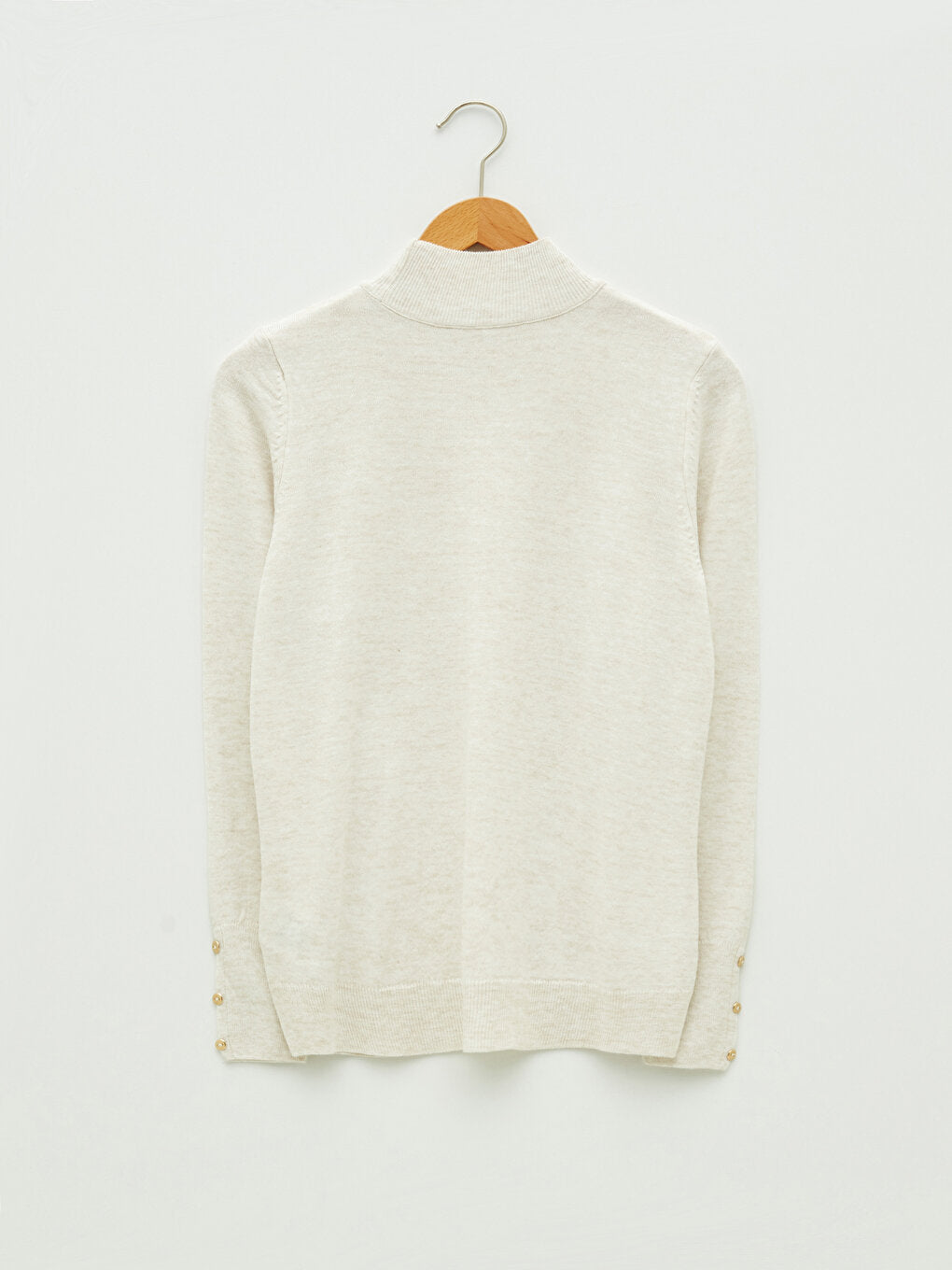 Half Turtleneck Plain Long Sleeve Women's Knitwear Sweater