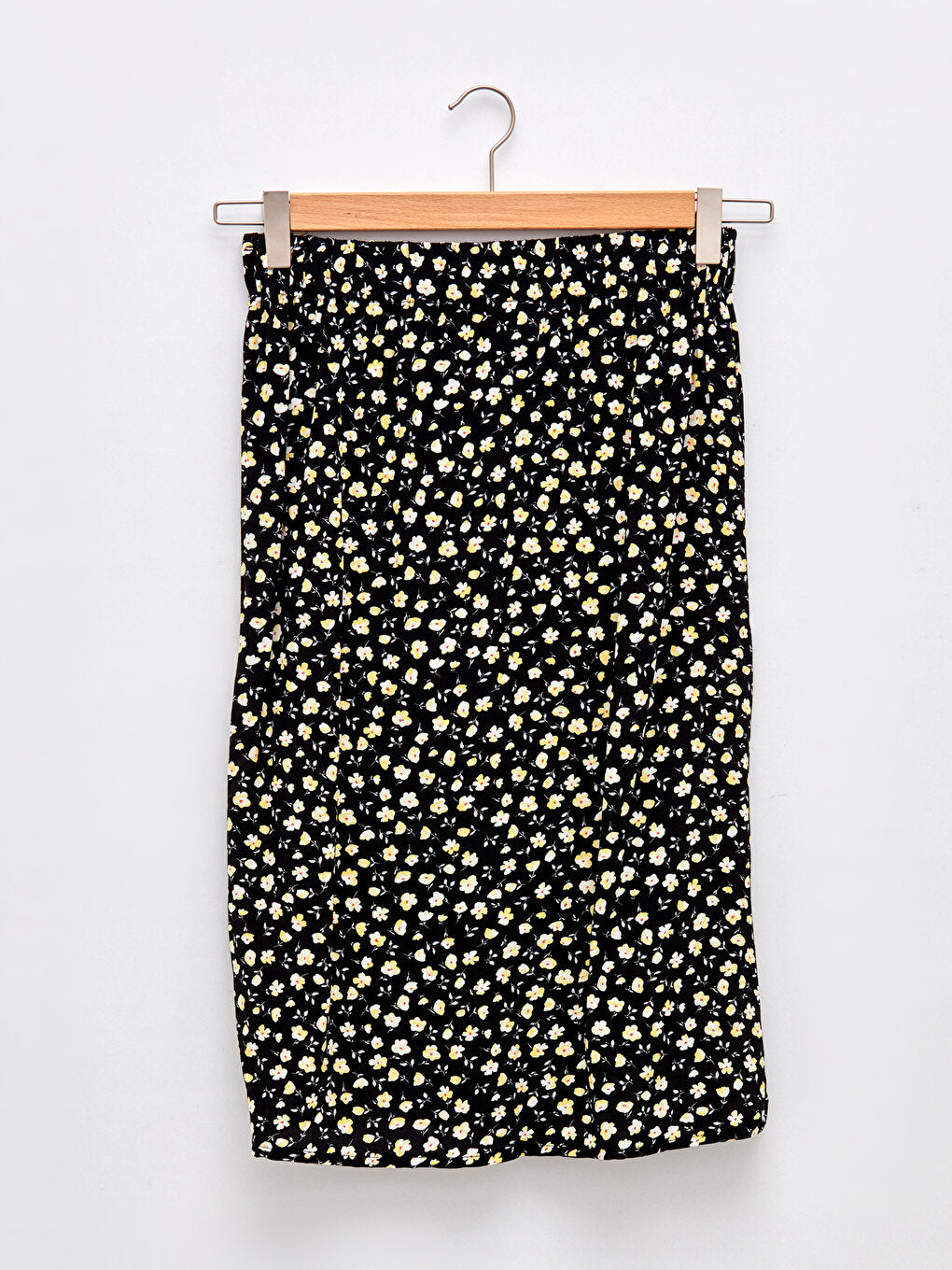 Floral Patterned Viscose Women's Skirt