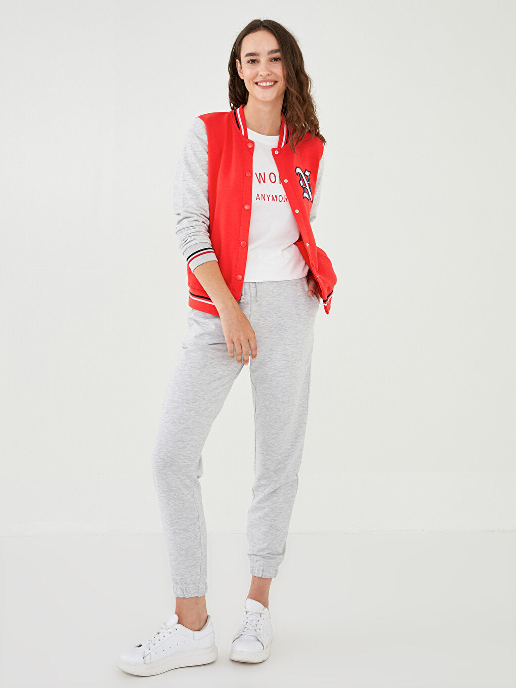 Embroidered Long Sleeve Women's College Jacket